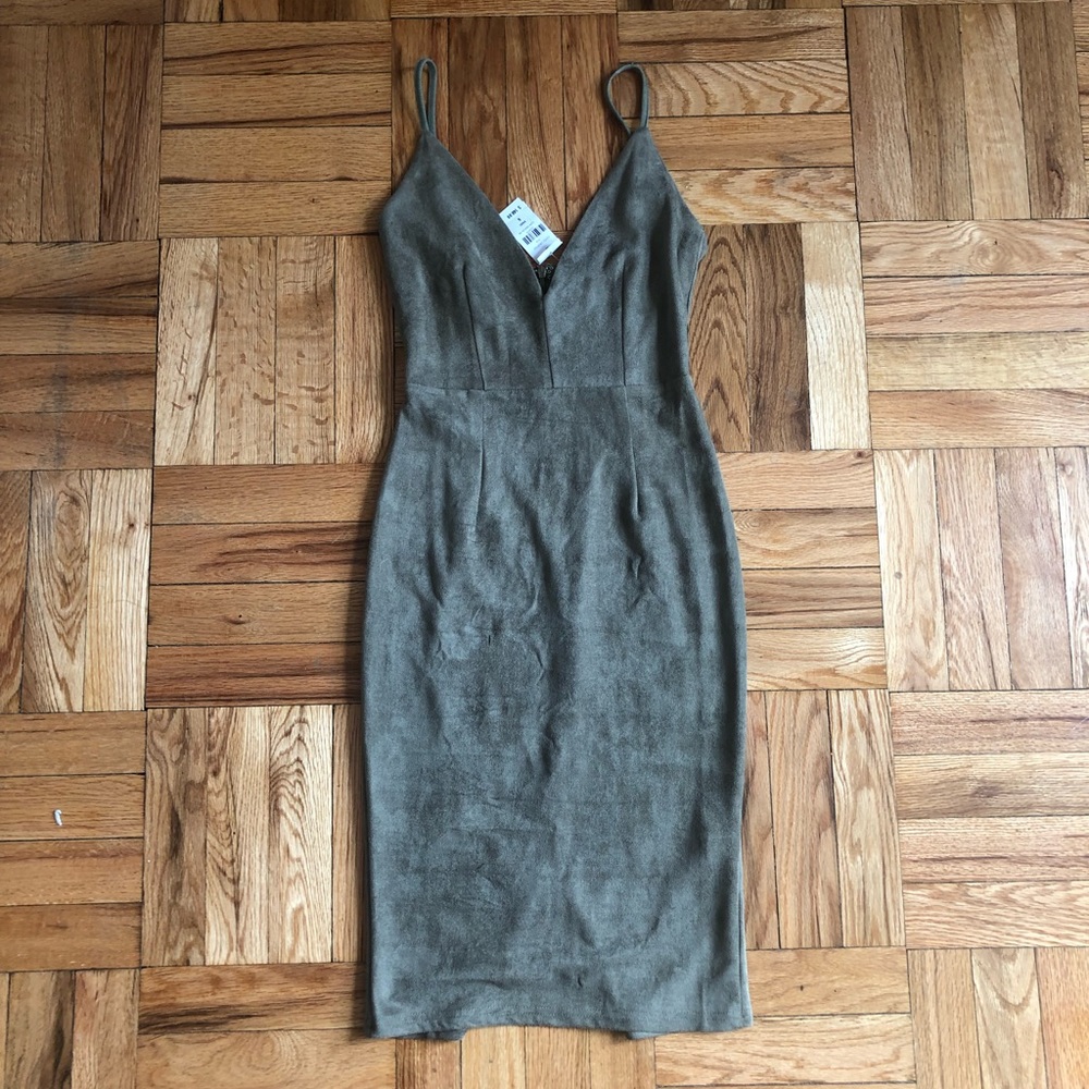 LF Olive Suede Dress